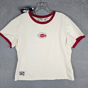 Pro Standard Cincinnati Reds Women T-Shirt Boxy Fit Retro Size XL Big Logo